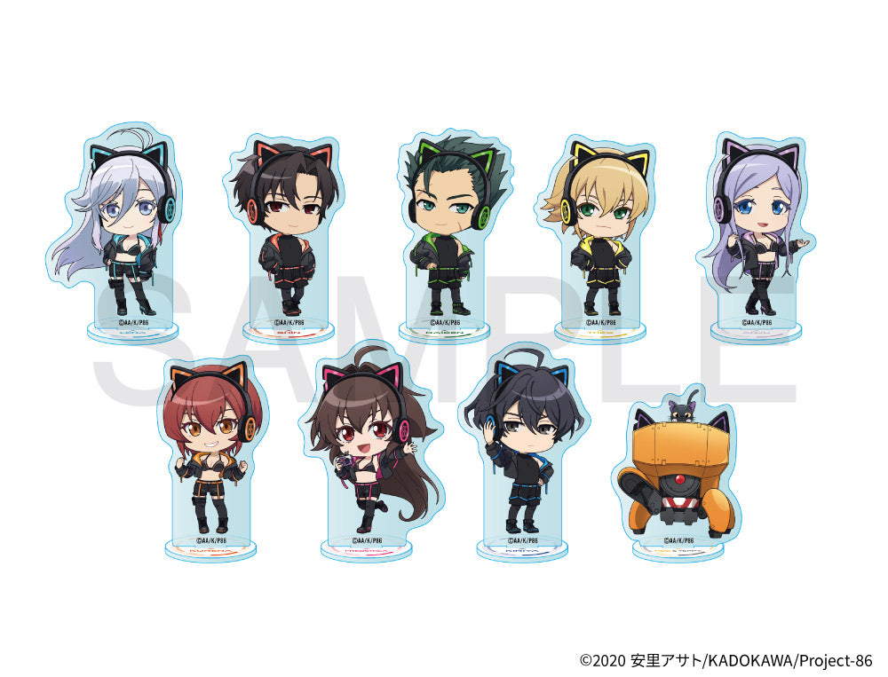 [※Blind](Goods - Acrylic Stand) 86 EIGHTY-SIX x COLLABOCAFEHONPO BLANC 2025 Trading Chibi Acrylic Stand (9 Types Total)