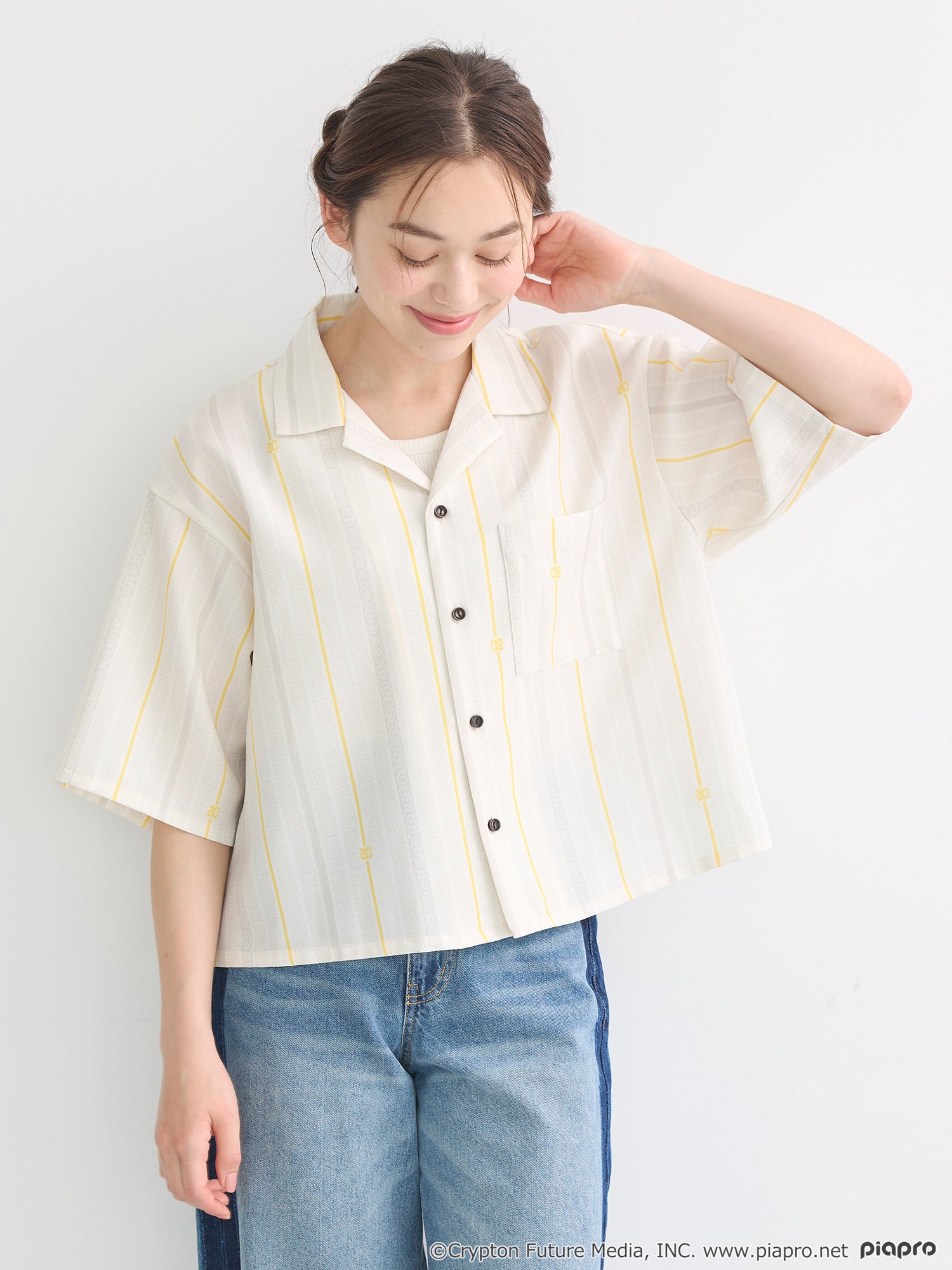 (Goods - Shirt) Kagamine Rin / Len Open Collar Shirt [earth music&ecology Japan Label]