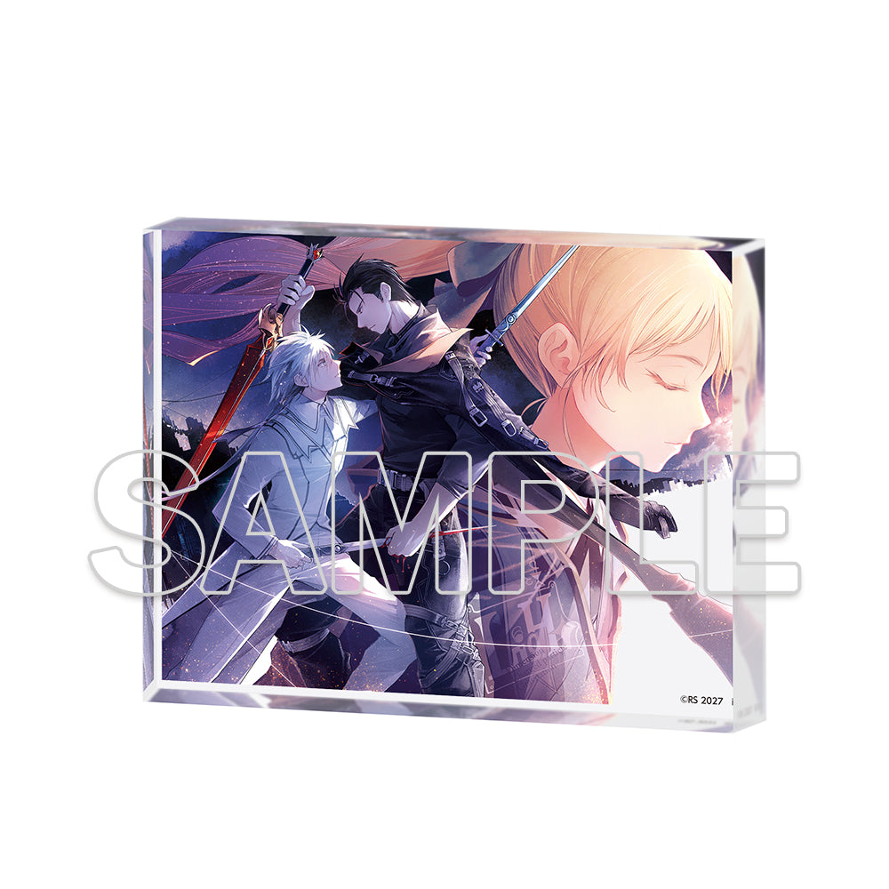 (Goods - Acrylic Stand) Wizard's Brain 25th Anniversary Acrylic Block - The Dual-Wielding Knight & The Black Knight