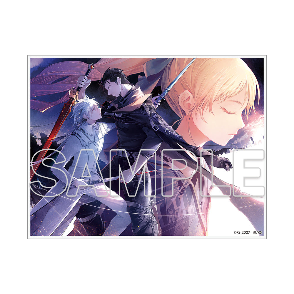 (Goods - Acrylic Stand) Wizard's Brain 25th Anniversary Acrylic Block - The Dual-Wielding Knight & The Black Knight
