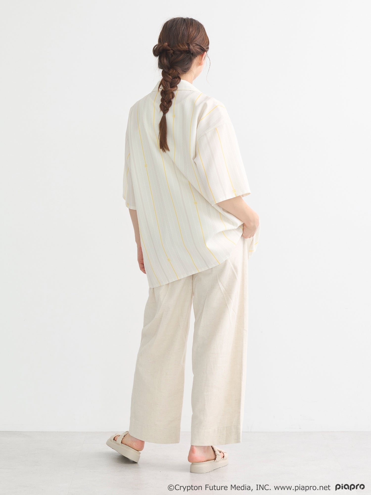 (Goods - Shirt) Kagamine Rin / Len Open Collar Big Shirt [earth music&ecology Japan Label]