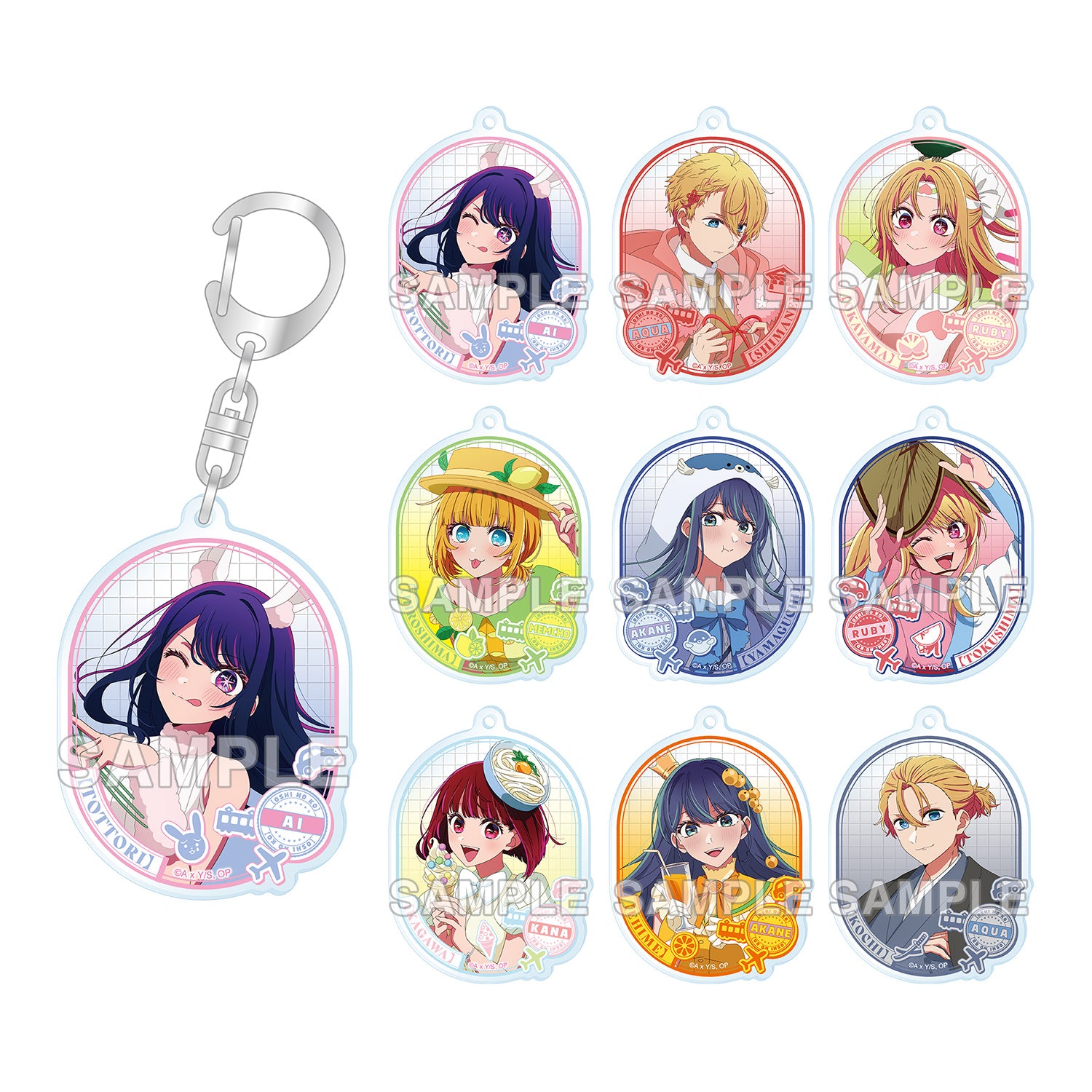 (1BOX=9)(Goods - Keychain)【OSHI NO KO】[47 TODOFUKEN NO KO] Tradable Acrylic Keychain Chugoku/Shikoku Area PACK