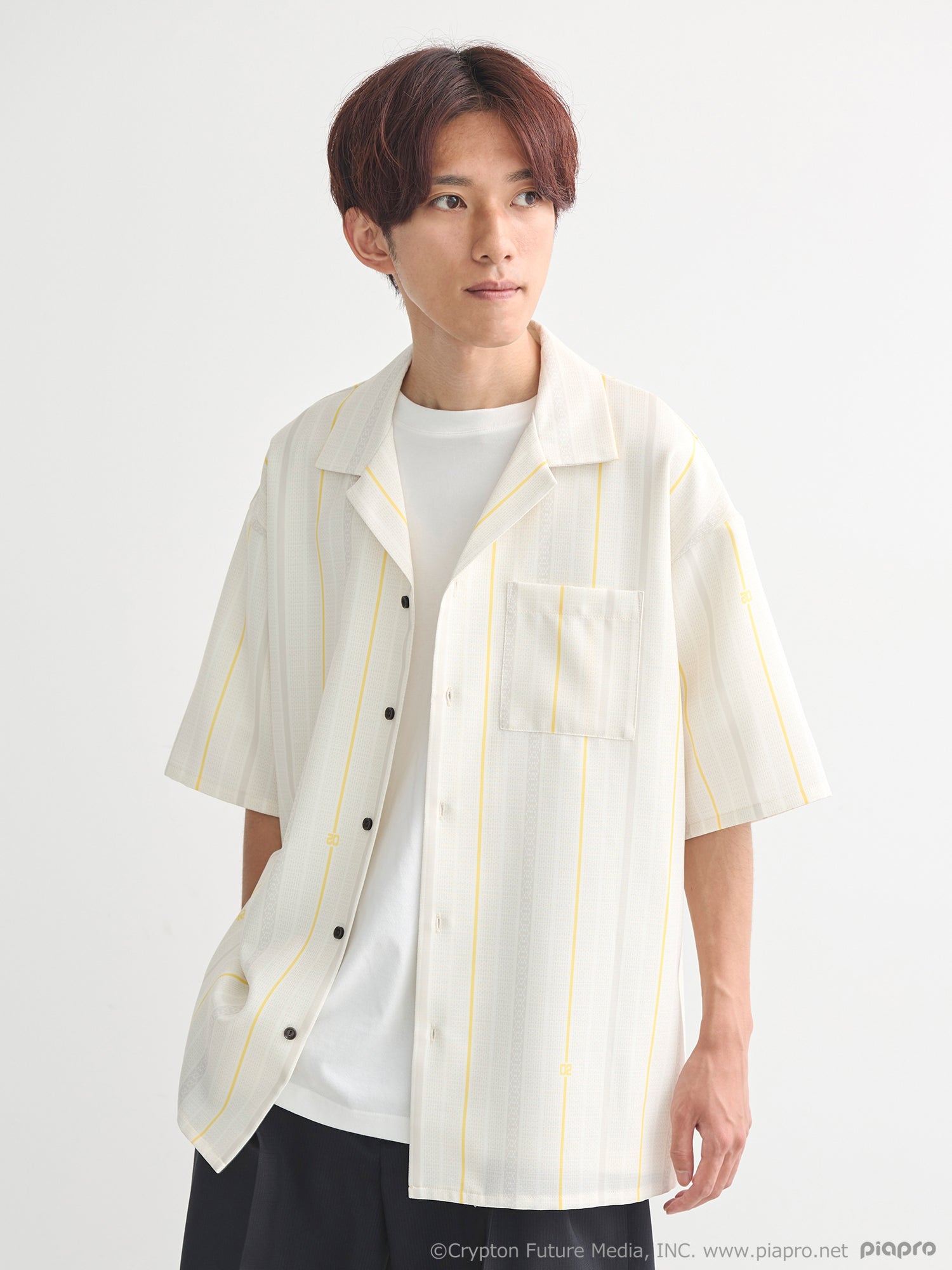 (Goods - Shirt) Kagamine Rin / Len Open Collar Big Shirt [earth music&ecology Japan Label]