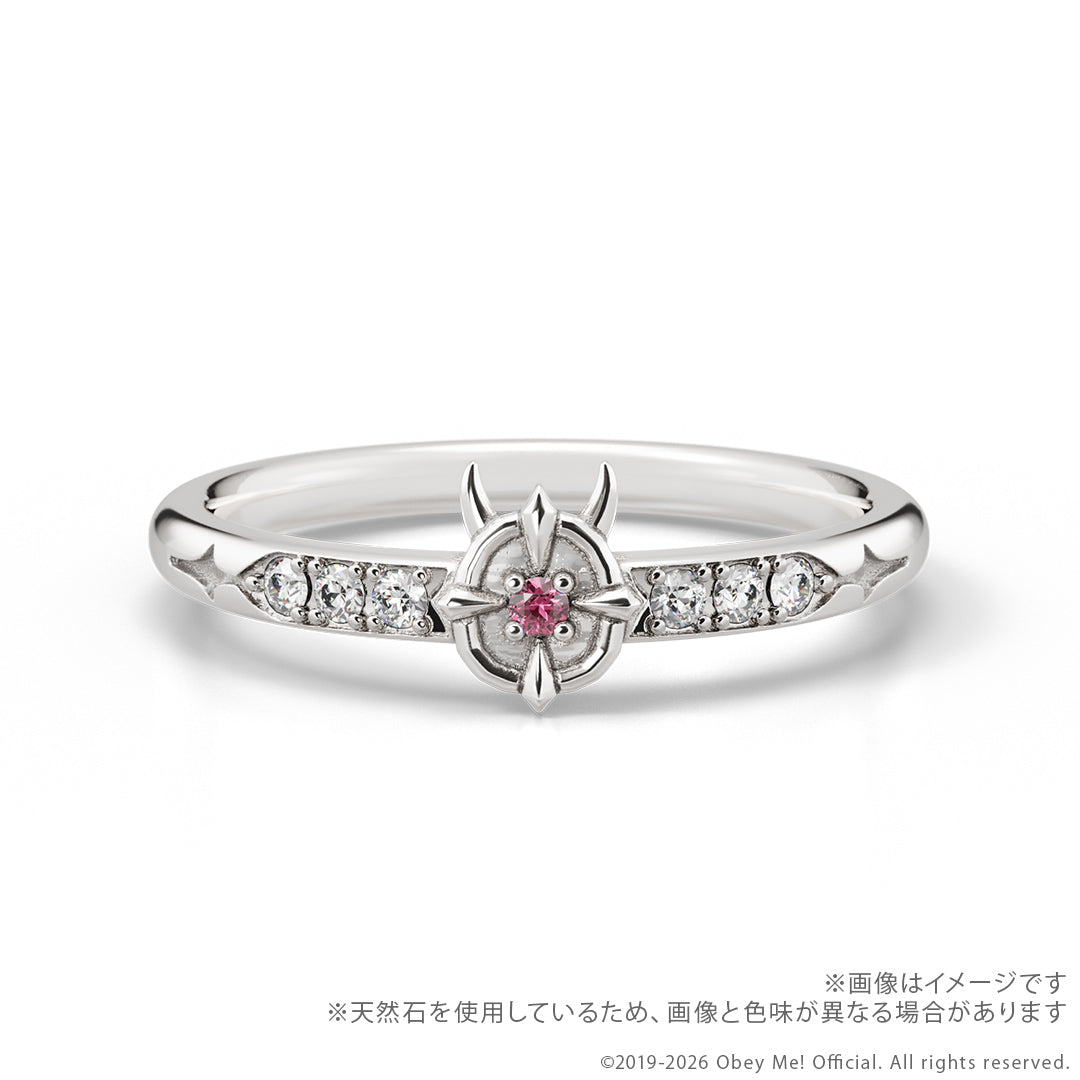 (Goods - Fine Jewelry) Obey Me! 7th Anniversary Secret Message Ring - Asmodeus {Bonus:Postcard}