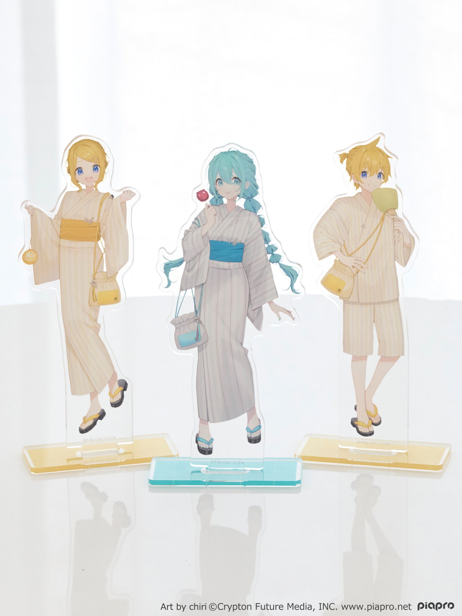 (Goods - Stand Pop) Kagamine Rin Acrylic Stand Set Art by chiri [earth music&ecology Japan Label]