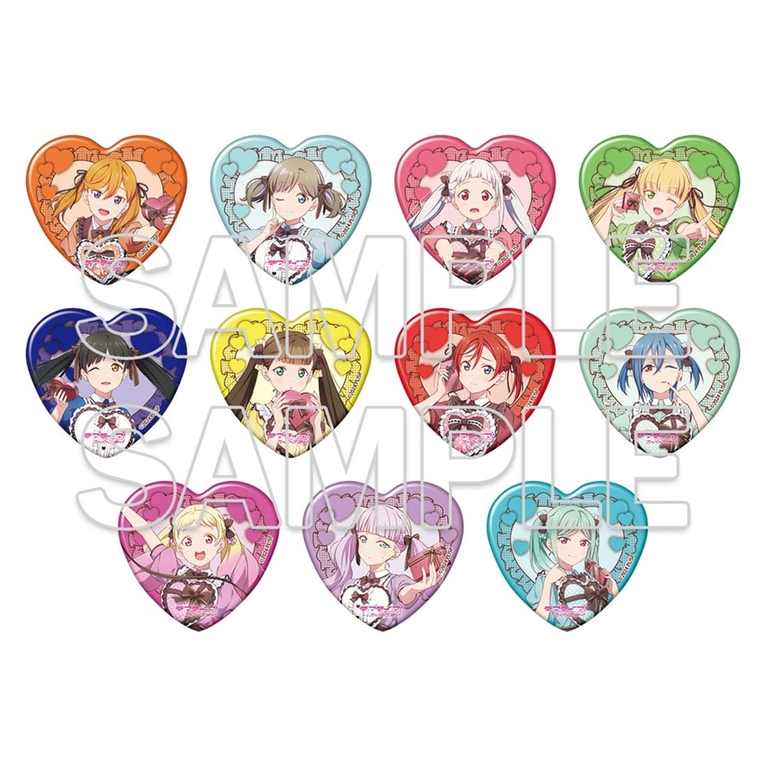[※Blind](1BOX=3)(Goods - Badge) Love Live! Superstar!! Liella! Tradable Heart-shaped Tin Badge Ver. Valentine 2026