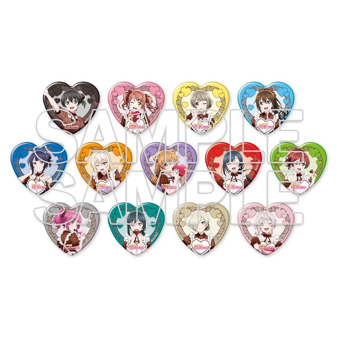 [※Blind](1BOX=3)(Goods - Badge) Love Live! Nijigasaki High School Idol Club Tradable Heart-shaped Tin Badge Ver. Valentine 2026