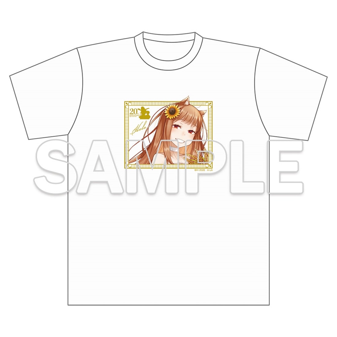 (Goods - Shirt) Spice and Wolf Light Novel Series 20th Anniversary T-Shirt - Bride Ver. - Large