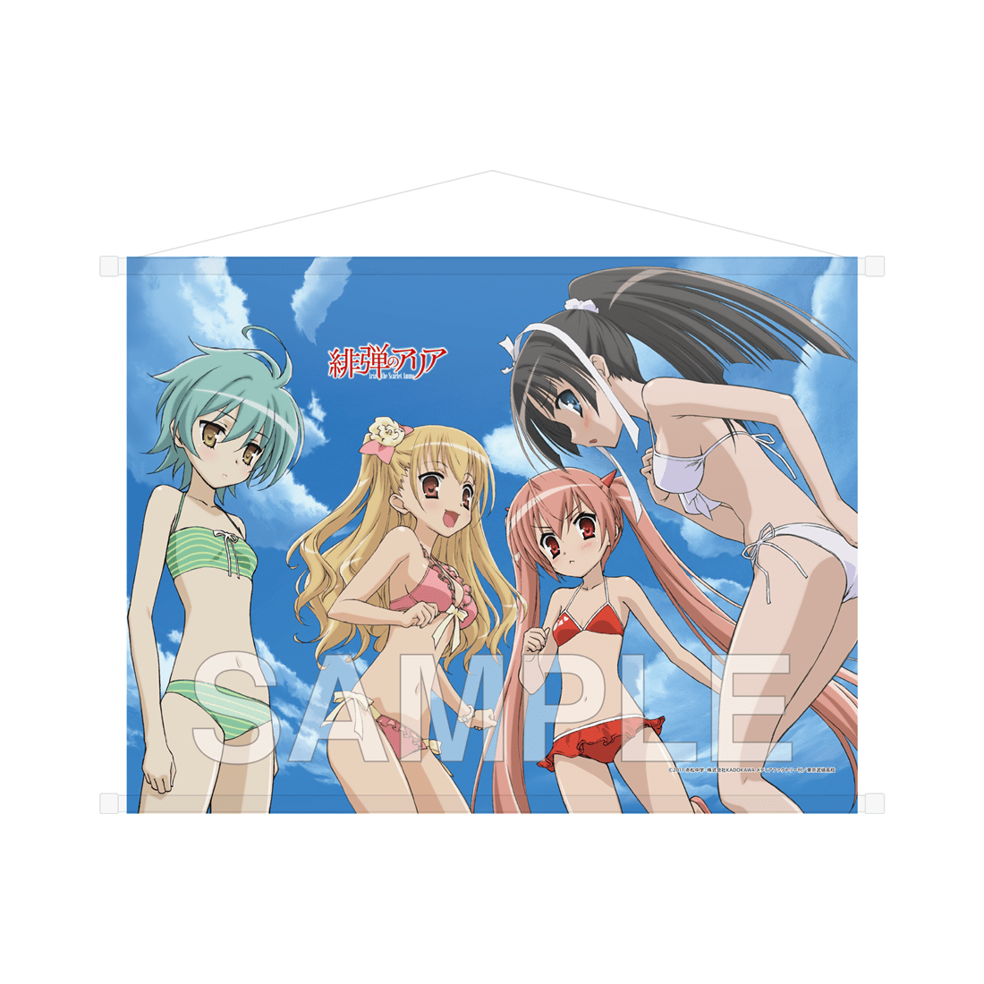 (Goods - Tapestry) Aria the Scarlet Ammo B2-sized Tapestry - Anime Adaptation 15th Anniversary Ver. - Group