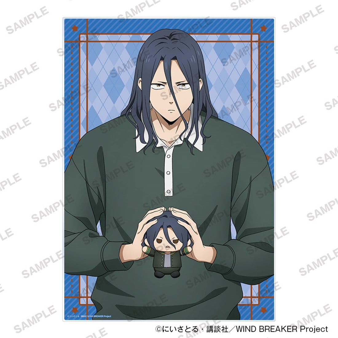 (Goods - Art Board) TV Anime WIND BREAKER Acrylic Board Together with Plushies Ver. - Kyotaro Sugishita