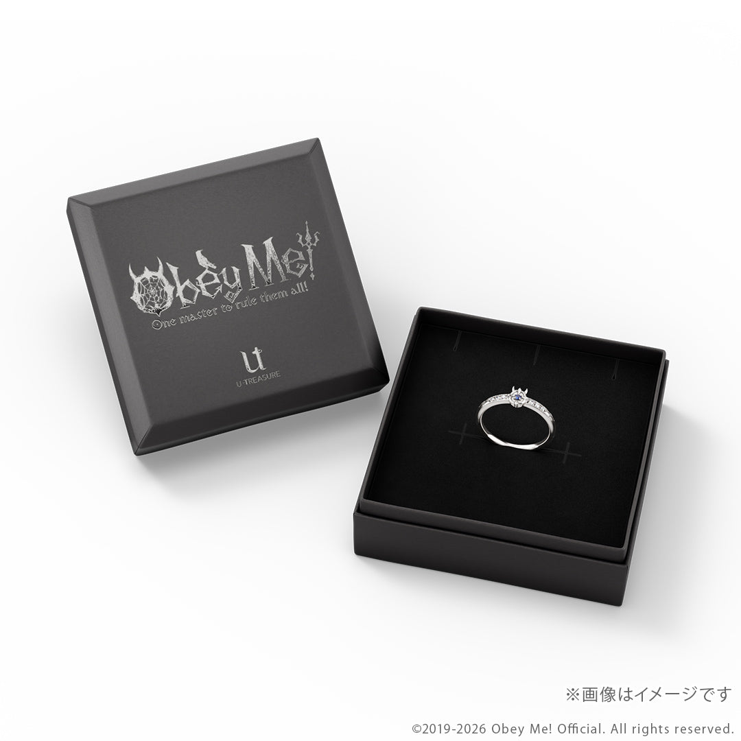 (Goods - Fine Jewelry) Obey Me! 7th Anniversary Secret Message Ring - Asmodeus {Bonus:Postcard}