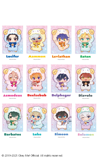 [※Blind](Goods - Card) Obey Me! x CharaDri!! BLANC 2025 Trading Photo Style Card (12 Types Total)