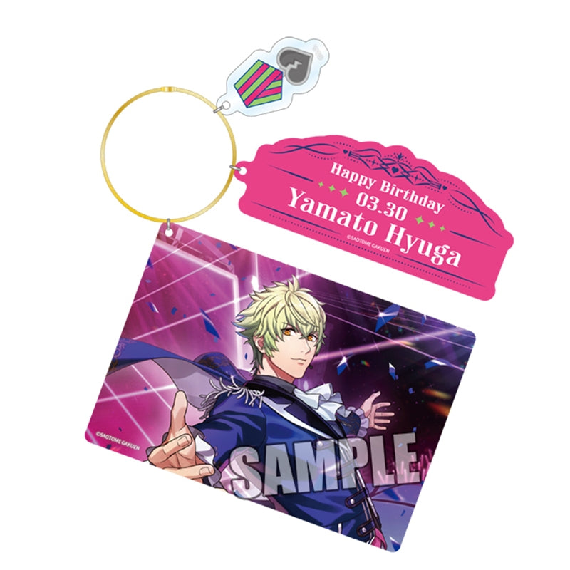 (Goods - Keychain) Uta no Prince-sama LIVE EMOTION Birthday 3-Part Acrylic Keyring Extra Ver. - Yamato Hyuga [animate Exclusive]