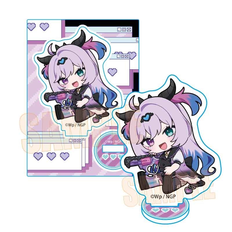 (Goods - Acrylic Stand) Anime NEEDY GIRL OVERDOSE Gyugyutto Mini Stand Purple Lollipop