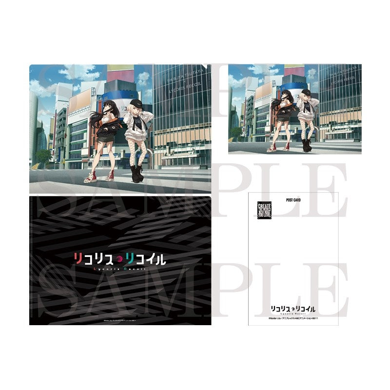 (Goods - Set) TV Anime Lycoris Recoil Clear File & Postcard Set (Key Visual)