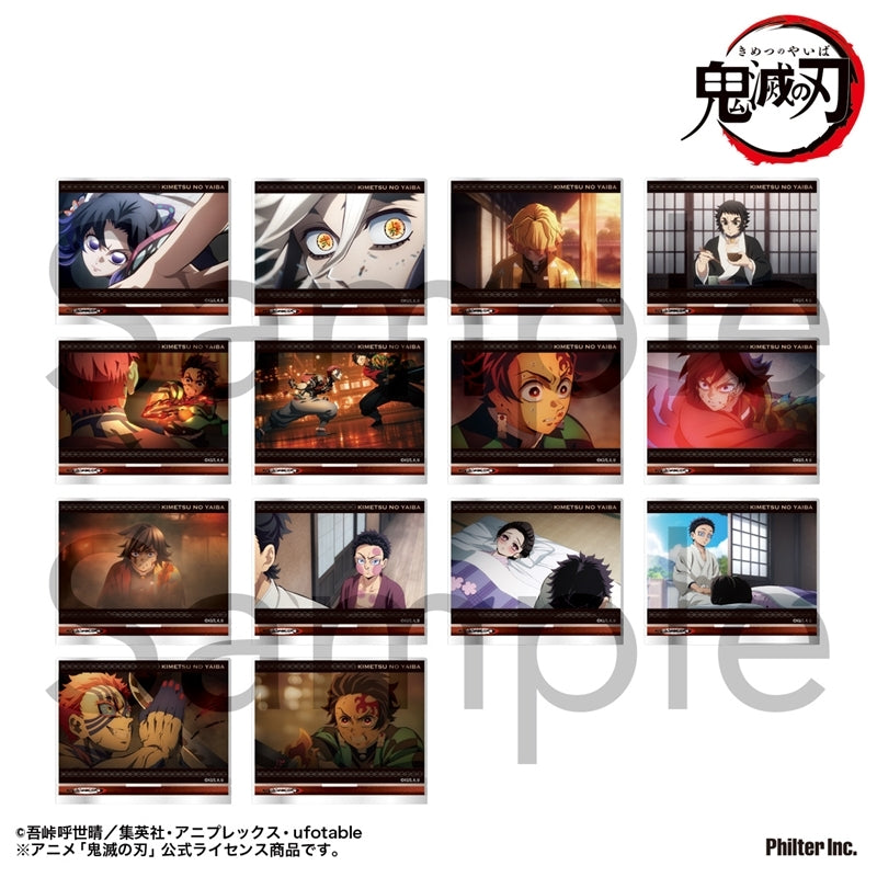 (1BOX=14)(Goods - Stand Pop) Demon Slayer: Kimetsu no Yaiba Anime Trading Mini Plate Stand 14 Types Total Infinity Castle Arc Vol. 2