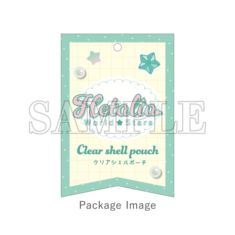 (Goods - Pouch) Hetalia World Stars Clear Shell Pouch Thank You Card / Mint Style
