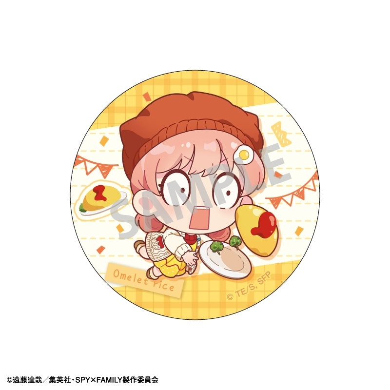 (1BOX=6)(Goods - Badge) SPY x FAMILY Trading Button Badge/Food Exclusive Art