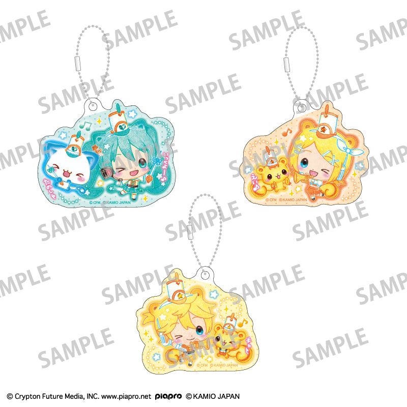 (Goods - Keychain) Hatsune Miku x Happy March Acrylic Keychain Set Hatsune Miku, Kagamine Rin, Kagamine Len