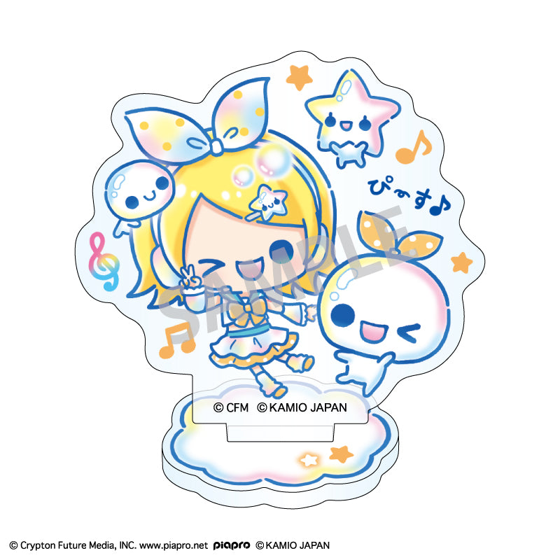 (Goods - Acrylic Stand) Hatsune Miku x Pukupuku Awawa-chan Mini Acrylic Stand Kagamine Rin