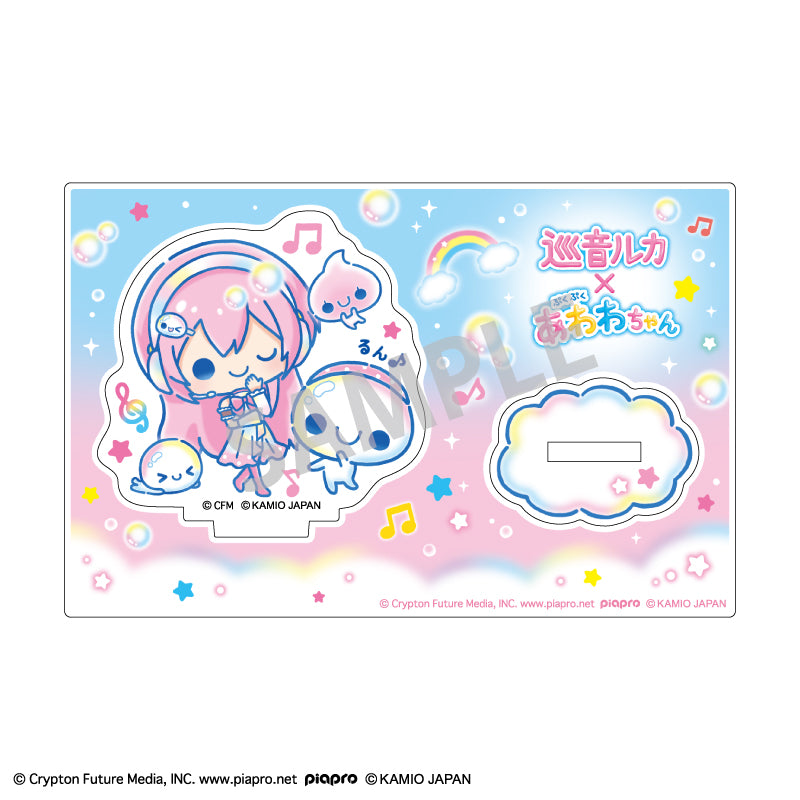(Goods - Acrylic Stand) Hatsune Miku x Pukupuku Awawa-chan Mini Acrylic Stand Megurine Luka