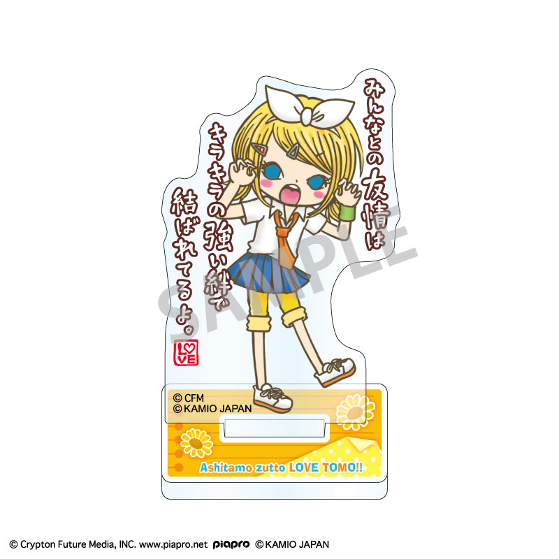 (Goods - Acrylic Stand) Hatsune Miku x LOVE TOMO Mini Acrylic Stand Kagamine Rin