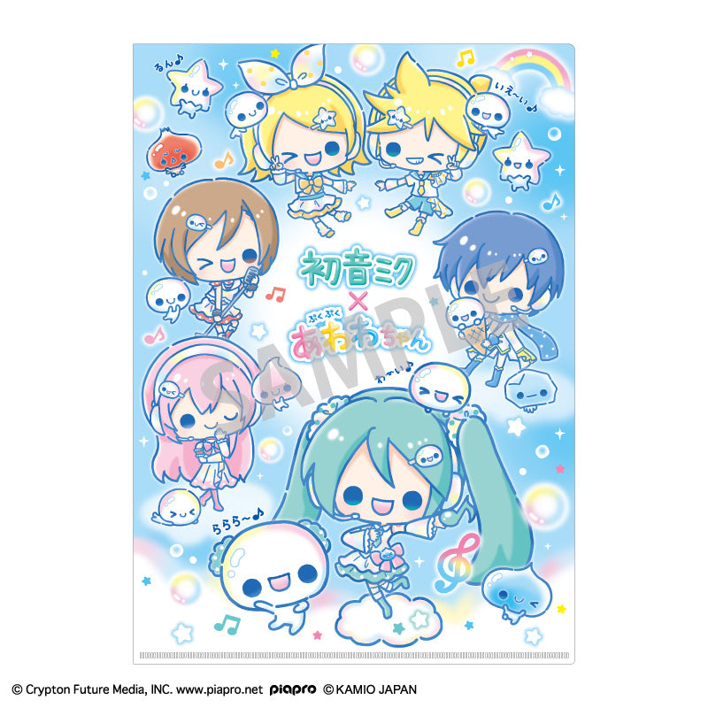 (Goods - Clear File) Hatsune Miku x Pukupuku Awawa-chan A4 Single Clear File