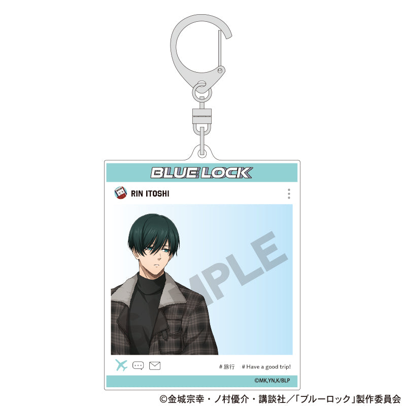 (Goods - Key Chain) Blue Lock Social Media Style Acrylic Key Chain Rin Itoshi (Travel)