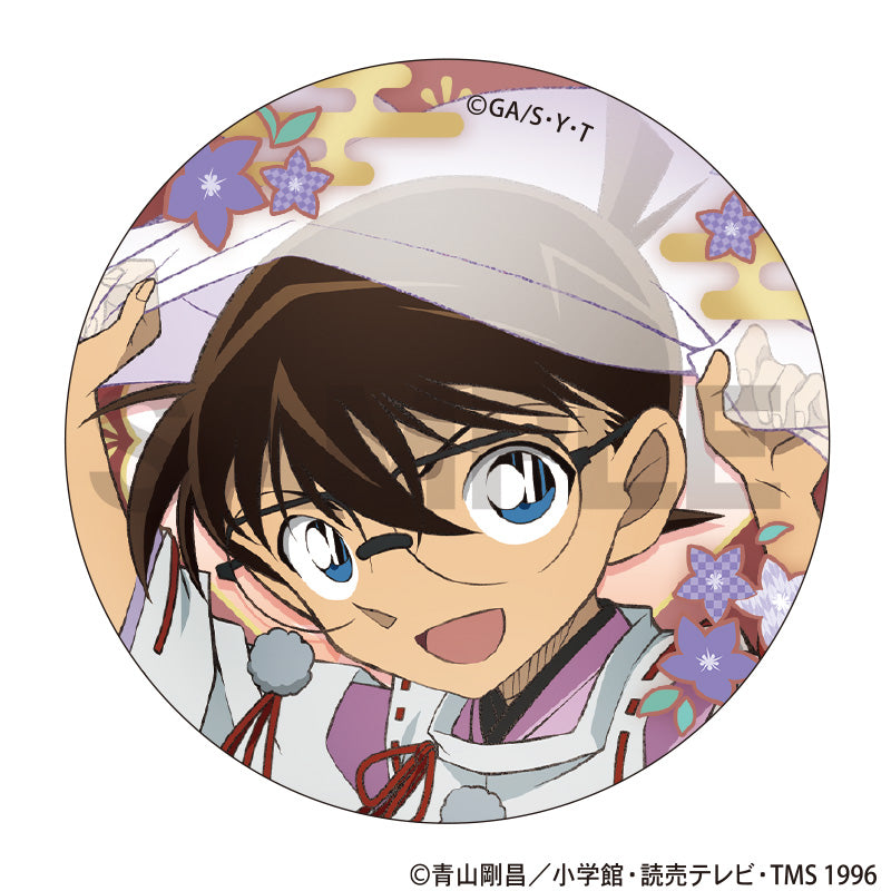 (1BOX=10)(Goods - Badge) Detective Conan Trading Button Badge Autumn Flowers Japanese Clothing