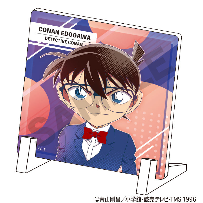 (Goods - Ornament) Detective Conan Mini Acrylic Panel Conan Edogawa (Shower Dot)