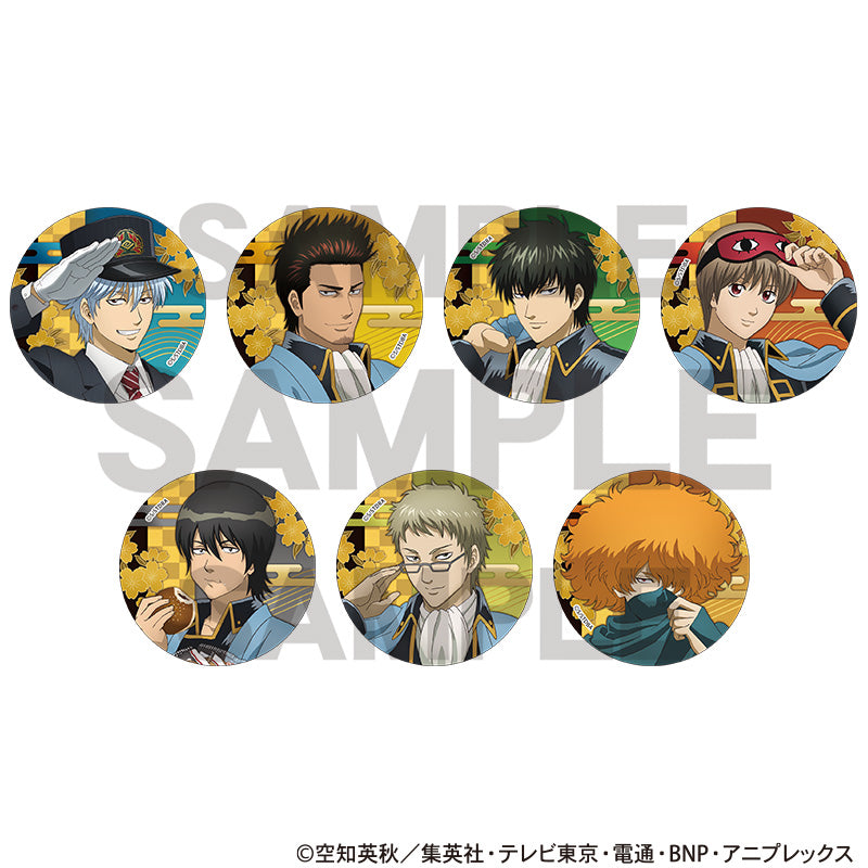 (1BOX=7)(Goods - Badge) Gintama Trading Japanese Washi Paper Button Badge