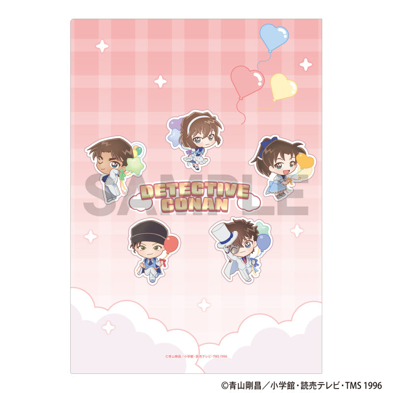 (Goods - Clear File) Detective Conan Single Clear File Pink Balloon Chibi