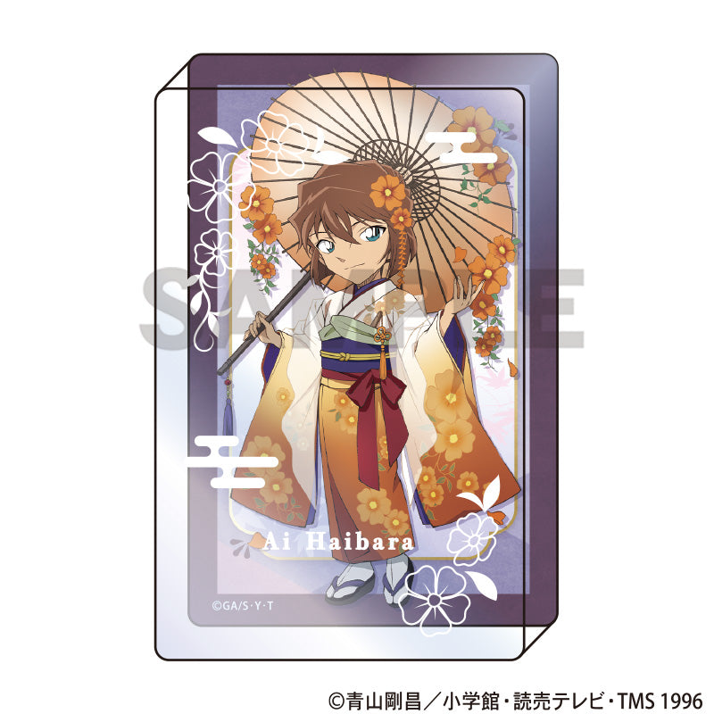(Goods - Ornament) Detective Conan Acrylic Block Ai Haibara Autumn Flowers Japanese Clothing
