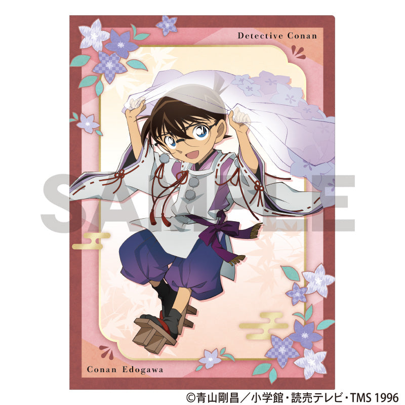 (Goods - Clear File) Detective Conan Single Clear File Conan Edogawa Autumn Flowers Japanese Clothing