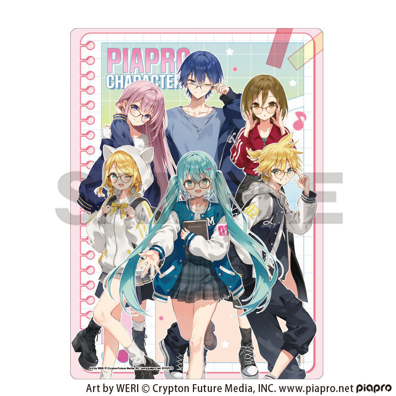 (Goods - Writing Mat) Hatsune Miku Writing Mat Ensemble Glasses Style