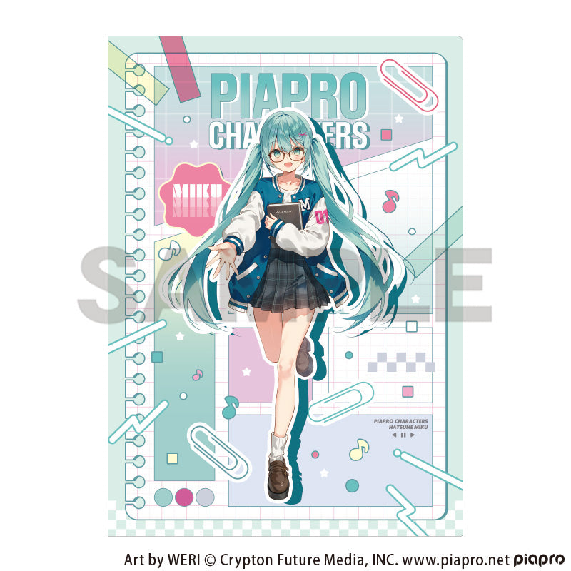 (Goods - Clear File) Hatsune Miku Single Clear File Hatsune Miku Glasses Style
