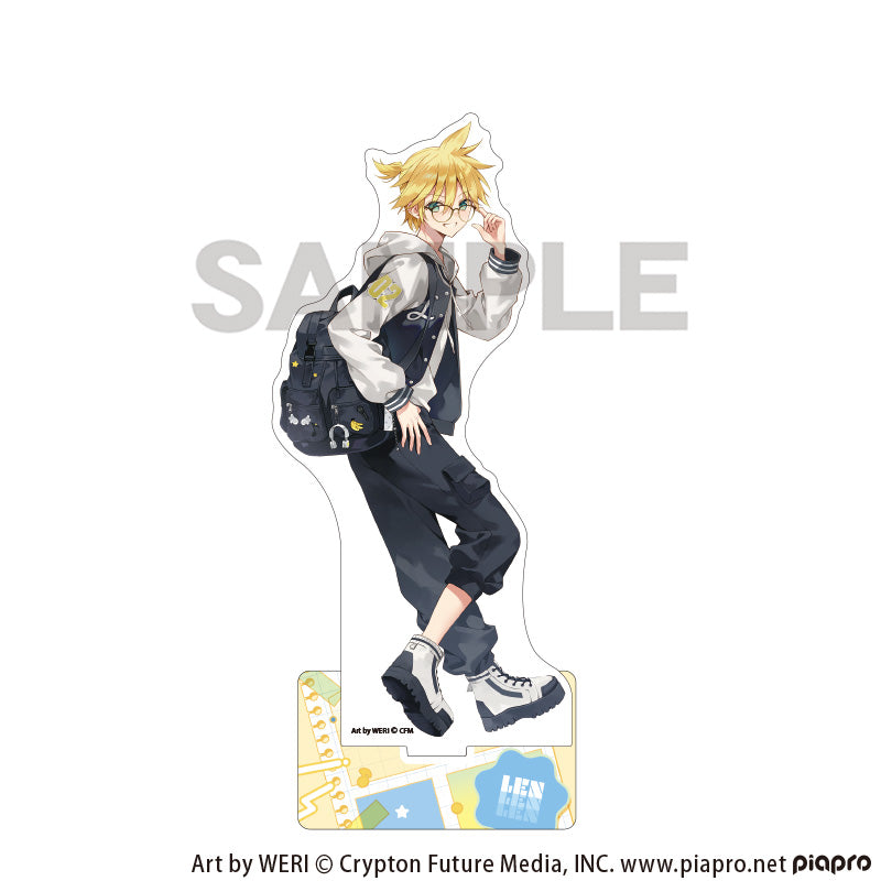 (Goods - Acrylic Stand) Hatsune Miku Acrylic Stand Kagamine Len Glasses Style