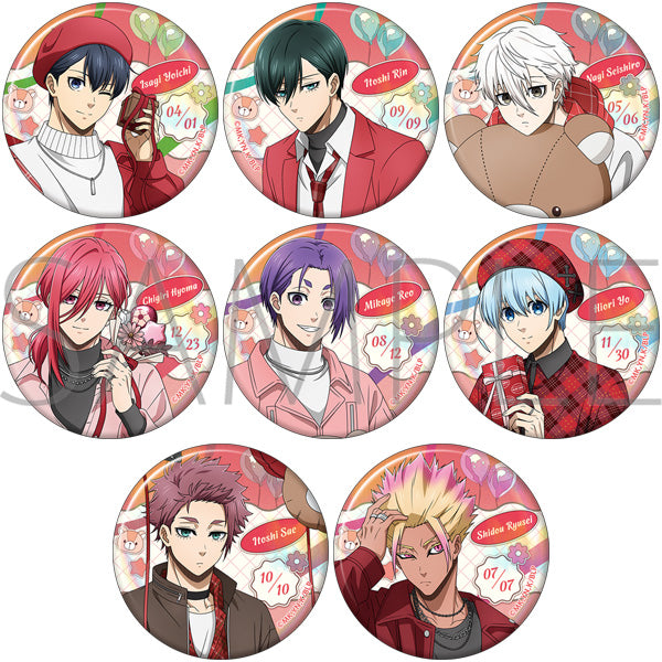 [※Blind](1BOX=8)(Goods - Badge) Blue Lock Season 2 Holographic Chara badge collectionsValentine