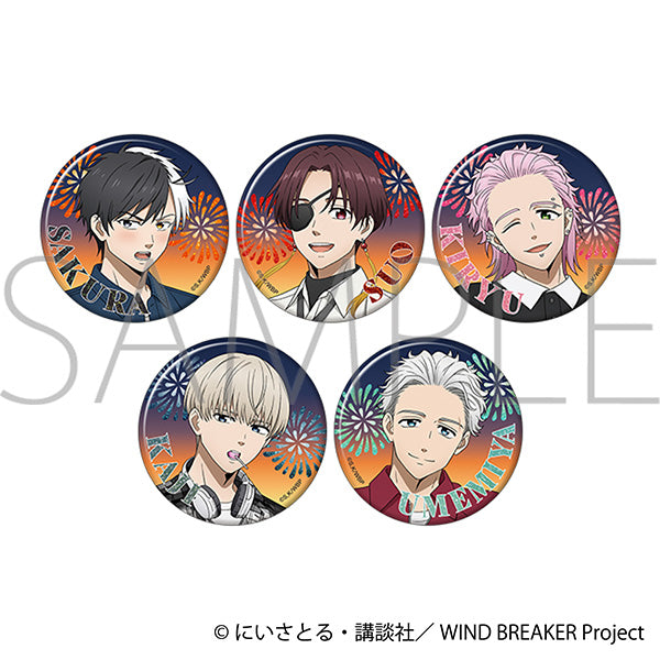 [※Blind](1BOX=5)(Goods - Badge) WIND BREAKER Glitter Chara Badge Collection / Firework