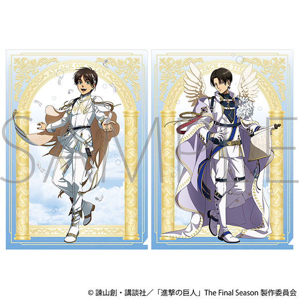 (Goods - Clear File) Attack on Titan Clear File Set / Eren, Levi ～Angel～