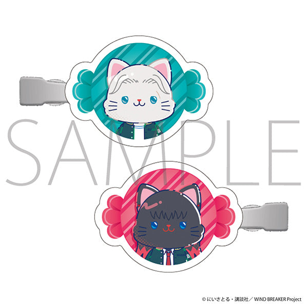 (Goods - Hair Accessory) WIND BREAKER withCAT illustration Ver. Hinged Barrette for Bangs / Hajime Umemiya, Tasuku Tsubakino