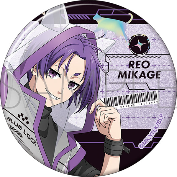 (Goods - Badge) Blue Lock Season 2 Big Glitter Button Badge / Reo Mikage Cyber Cat