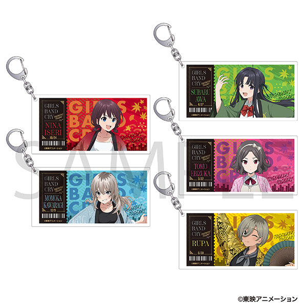[※Blind](1BOX=5)(Goods - Keychain) Girls Band Cry Ticket Style Keychain Collection Autumn Festival
