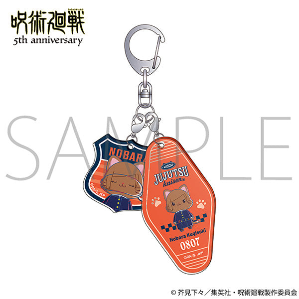 (Goods - Keychain) Jujutsu Kaisen 5th Anniversary withCAT illustration Ver. Two Piece Acrylic Keychain / Nobara Kugisaki