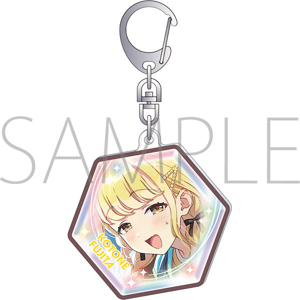 (Goods - Keychain) Gakuen iDOLM@STER Piece Style Acrylic Keychain / Kotone Fujita Vol.2
