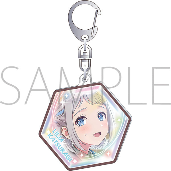 (Goods - Keychain) Gakuen iDOLM@STER Piece Style Acrylic Keychain / Lilja Katsuragi Vol.2