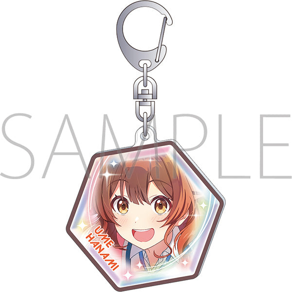 (Goods - Keychain) Gakuen iDOLM@STER Piece Style Acrylic Keychain / Ume Hanami Vol.2