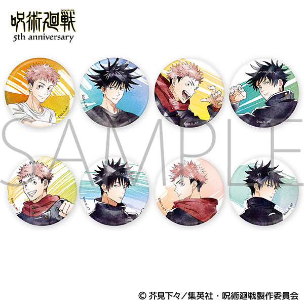 (1BOX=8)(Goods - Badge) Jujutsu Kaisen 5th Anniversary Chara Badge Collection / Shibuya Incident Art-Pic