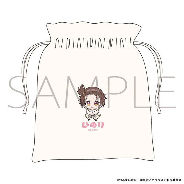(Goods - Drawstring Pouch) Medalist Satin Frills Drawstring Pouch / Inori Yuitsuka