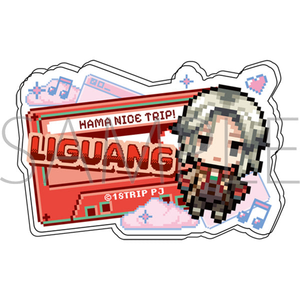 (Goods - Badge) 18TRIP Onamae Acrylic Badge / Lu Linguang Pixel Art